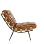 Fauteuils - Fauteuil Jansen cuir vieilli, style vintage années 70, pieds métal - JP2B DECORATION
