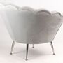 Fauteuils - Fauteuil Fleur Gris en Velours – Élégance et Confort Chic - JP2B DECORATION