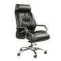 Fauteuils - Fauteuil de Direction en Cuir Noir - Réglable et Confortable - JP2B DECORATION