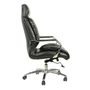 Fauteuils - Fauteuil de Direction en Cuir Noir - Réglable et Confortable - JP2B DECORATION