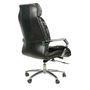 Fauteuils - Fauteuil de Direction en Cuir Noir - Réglable et Confortable - JP2B DECORATION