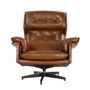 Armchairs - Sessel Armchair Havana leather, soft seating, classic design - JP2B DECORATION