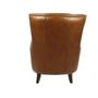 Fauteuils - Fauteuil Library cuir Havana, assise large et confortable, style classique - JP2B DECORATION