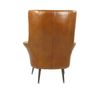 Armchairs - Tampa Armchair, Havana leather, large and comfortable, classic design - JP2B DECORATION