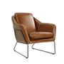 Armchairs - Majestic Armchair in Havana leather, elegant and durable - JP2B DECORATION