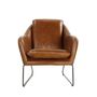 Armchairs - Majestic Armchair in Havana leather, elegant and durable - JP2B DECORATION