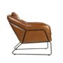 Armchairs - Majestic Armchair in Havana leather, elegant and durable - JP2B DECORATION