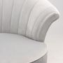 Armchairs - Swan Grey Armchair - Compact and Swivel Velvet Design - JP2B DECORATION