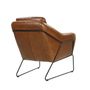 Armchairs - Majestic Armchair in Havana leather, elegant and durable - JP2B DECORATION