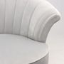 Armchairs - Swan Grey Armchair - Compact and Swivel Velvet Design - JP2B DECORATION