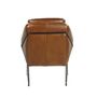 Armchairs - Majestic Armchair in Havana leather, elegant and durable - JP2B DECORATION
