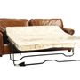 Armchairs - Oregon Sofa Bed in Havana leather, convertible and elegant - JP2B DECORATION