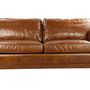 Armchairs - Oregon Sofa Bed in Havana leather, convertible and elegant - JP2B DECORATION