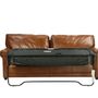 Armchairs - Oregon Sofa Bed in Havana leather, convertible and elegant - JP2B DECORATION