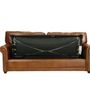 Armchairs - Oregon Sofa Bed in Havana leather, convertible and elegant - JP2B DECORATION