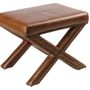 Stools - X Leather Stool - Elegance and Comfort for Your Interior - JP2B DECORATION