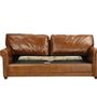 Armchairs - Oregon Sofa Bed in Havana leather, convertible and elegant - JP2B DECORATION