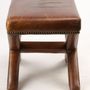 Stools - X Leather Stool - Elegance and Comfort for Your Interior - JP2B DECORATION