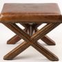 Stools - X Leather Stool - Elegance and Comfort for Your Interior - JP2B DECORATION