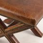 Stools - X Leather Stool - Elegance and Comfort for Your Interior - JP2B DECORATION