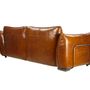 Armchairs - Wheter Sofa in Havana Leather, 3-Seater, Robust and Elegant Design - JP2B DECORATION