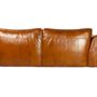 Armchairs - Wheter Sofa in Havana Leather, 3-Seater, Robust and Elegant Design - JP2B DECORATION