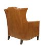 Fauteuils - Fauteuil Palmiers cuir Havana, design élégant et confortable - JP2B DECORATION