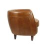 Armchairs - Roly Armchair in Havana Leather, compact and refined - JP2B DECORATION