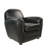 Fauteuils - Fauteuil Club Black cuir vieilli, style classique, confort exceptionnel - JP2B DECORATION