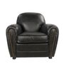 Fauteuils - Fauteuil Club Black cuir vieilli, style classique, confort exceptionnel - JP2B DECORATION