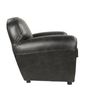 Fauteuils - Fauteuil Club Black cuir vieilli, style classique, confort exceptionnel - JP2B DECORATION