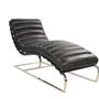 Armchairs - New York Black Chaise Longue, modern design, elegant comfort - JP2B DECORATION
