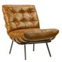 Fauteuils - Fauteuil Jansen en cuir véritable, style vintage années 70 - JP2B DECORATION