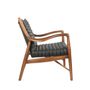 Fauteuils - Fauteuil Yellowstone Santosa noir, design moderne, cuir haut de gamme - JP2B DECORATION