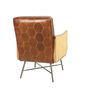 Fauteuils - Fauteuil en cuir et cannage, design moderne, assise confortable - JP2B DECORATION