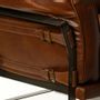 Sofas - Williamsburg 3-seater sofa in genuine leather, modern industrial design - JP2B DECORATION