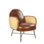 Fauteuils - Fauteuil en cuir et métal, design moderne, assise confortable - JP2B DECORATION