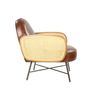 Fauteuils - Fauteuil en cuir et métal, design moderne, assise confortable - JP2B DECORATION