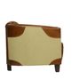 Armchairs - L'élégant armchair in genuine leather and jute, vintage chic design - JP2B DECORATION