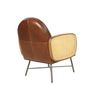Fauteuils - Fauteuil en cuir et métal, design moderne, assise confortable - JP2B DECORATION