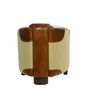 Armchairs - L'élégant armchair in genuine leather and jute, vintage chic design - JP2B DECORATION