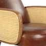 Fauteuils - Fauteuil en cuir et métal, design moderne, assise confortable - JP2B DECORATION