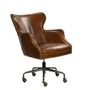 Armchairs - L'invité armchair in genuine leather, simple and elegant design - JP2B DECORATION