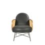 Fauteuils - Fauteuil en cuir et métal, design moderne, assise confortable - JP2B DECORATION