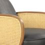 Fauteuils - Fauteuil en cuir et métal, design moderne, assise confortable - JP2B DECORATION