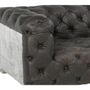 Sofas - Chester Aero Black Sofa in Leather and Aluminium, Industrial Design - JP2B DECORATION