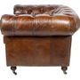 Fauteuils - Fauteuil Chesterfield Cigare en cuir - Design vintage et confort inégalé - JP2B DECORATION