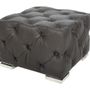 Stools - Chester Black Footrest – Elegant and Comfortable Leather Design - JP2B DECORATION