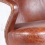 Armchairs - Vegas Aéro Cigar Armchair in Leather and Aluminum - Modern and Chic Style - JP2B DECORATION