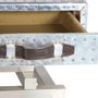 Tables basses - Table basse Aero "50" en aluminium avec 6 tiroirs - JP2B Décoration - JP2B DECORATION